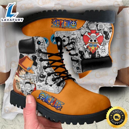 One Piece Ace Boots Manga Anime Shoes