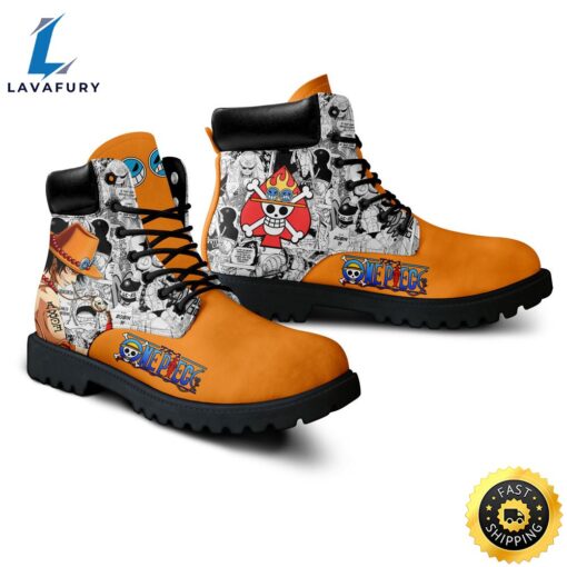 One Piece Ace Boots Manga Anime Shoes