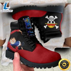 One Piece Luffy Boots Shoes Simple Style