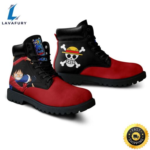 One Piece Luffy Boots Shoes Simple Style