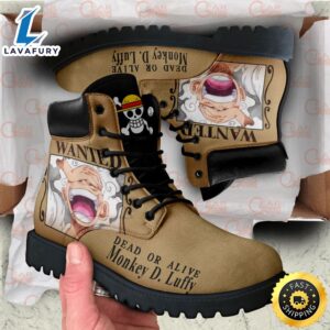 One Piece Luffy Gear Wanted Boots Leather Casual