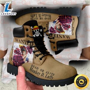 One Piece Luffy Gear Wanted Boots Leather Casual Shoes