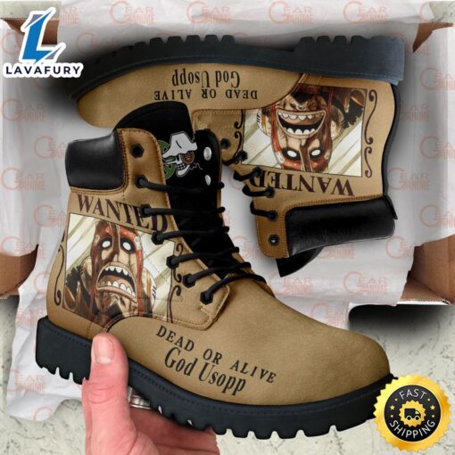 One Piece Usopp Wanted Boots Leather Casual