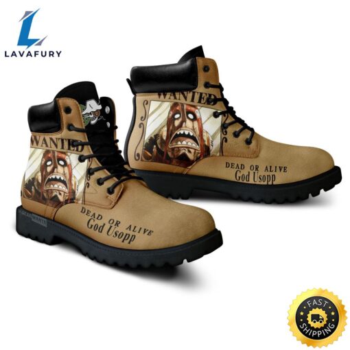 One Piece Usopp Wanted Boots Leather Casual