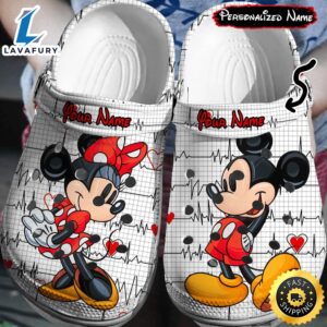 Personalized Cute Mickey And Minnie Mouse Couple 3d Clog Shoes