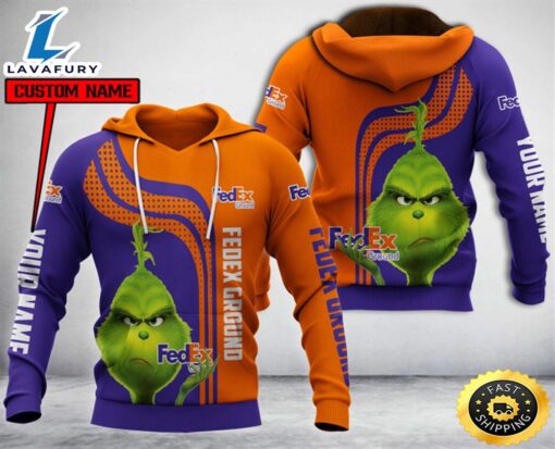 Personalized Grinch Hug Logo Fedex All Over Print Hoodie