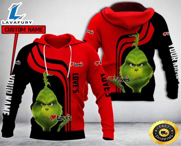 Personalized Grinch Hug Logo Love’s All Over Print Hoodie