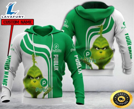 Personalized Grinch Hug Logo Publix All Over Print Hoodie