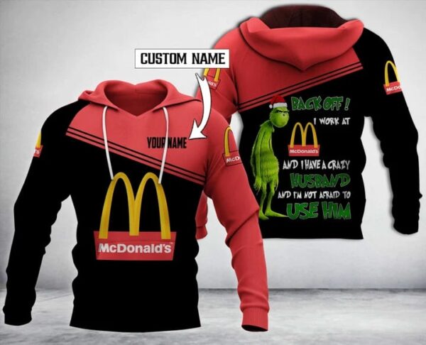 Personalized McDonald’s With Grinch Merry Christmas All Over Print Hoodie