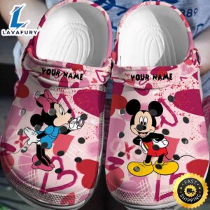 Personalized Pink Mickey Minnie Crocs…