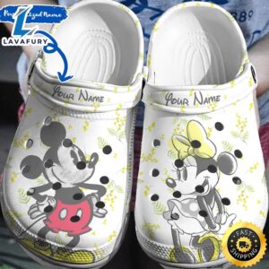 Personalized Yellow Mickey Minnie Crocs…