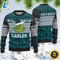 Philadelphia Eagles Christmas Grinch Sweater…