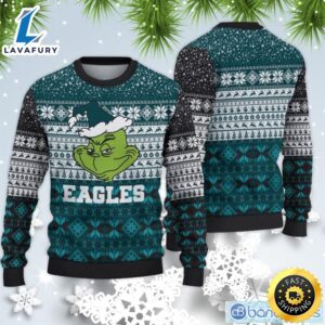 Philadelphia Eagles Christmas Grinch Sweater…