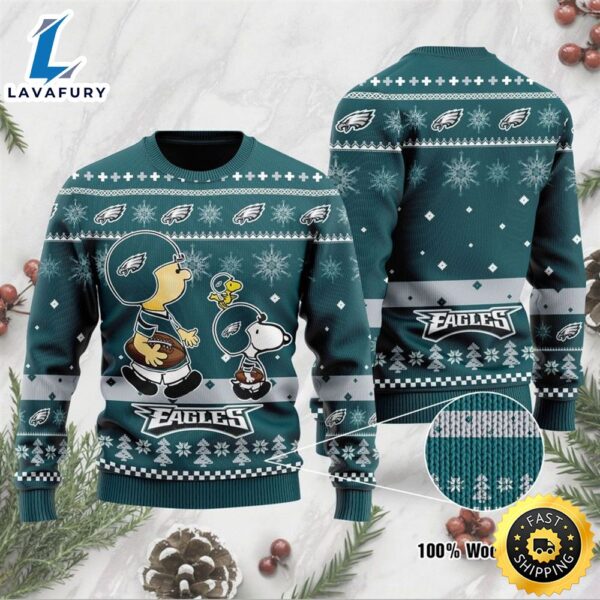 Philadelphia Eagles Snoopy LMTH Ugly Christmas Sweater