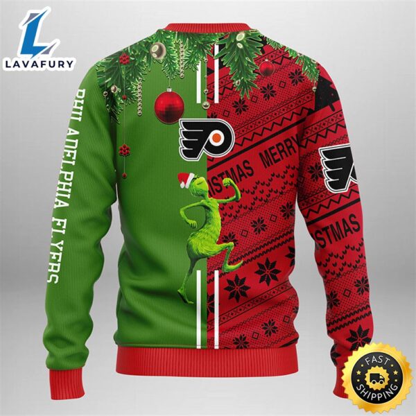 Philadelphia Flyers Grinch & Scooby-doo Christmas Ugly Sweater