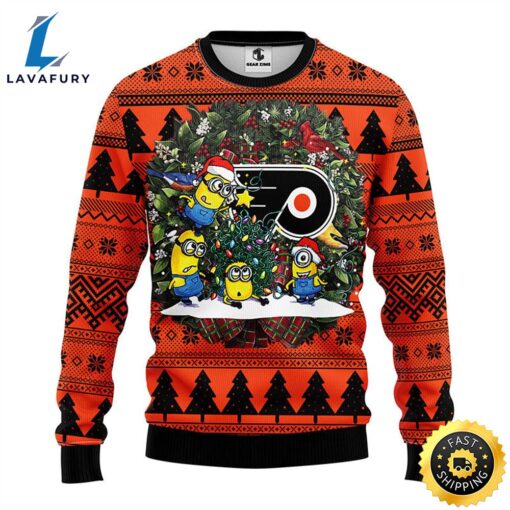 Philadelphia Flyers Minion Christmas Ugly Sweater