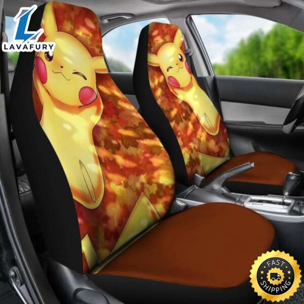 Pikachu Car Seat Covers Universal Fit Pokemon Car Accessories