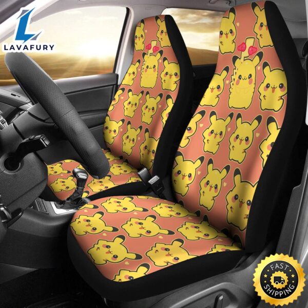 Pikachu Cute Pattern Seat Covers Pokemon Anime Car Seat Covers