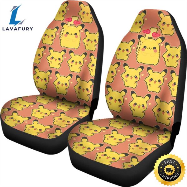 Pikachu Cute Pattern Seat Covers Pokemon Anime Car Seat Covers