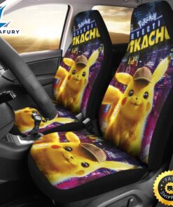 Pikachu Detective Car Seat Covers Pokemon Anime Fan Gift 1 rlk2uf.jpg