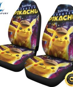 Pikachu Detective Car Seat Covers Pokemon Anime Fan Gift 2 q52trl.jpg