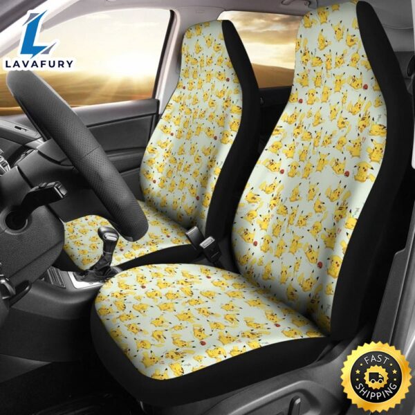 Pikachu Different Expressions Pokemon Car Seat Covers