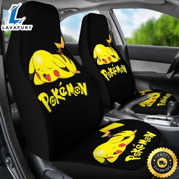 Pikachu Sleepy Car Seat Covers Pokemon Anime Fan Gift