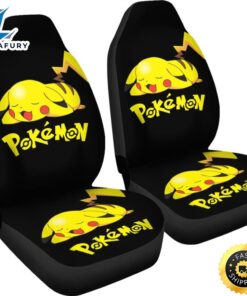 Pikachu Sleepy Car Seat Covers Pokemon Anime Fan Gift 4 vdutcc.jpg