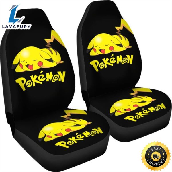Pikachu Sleepy Car Seat Covers Pokemon Anime Fan Gift