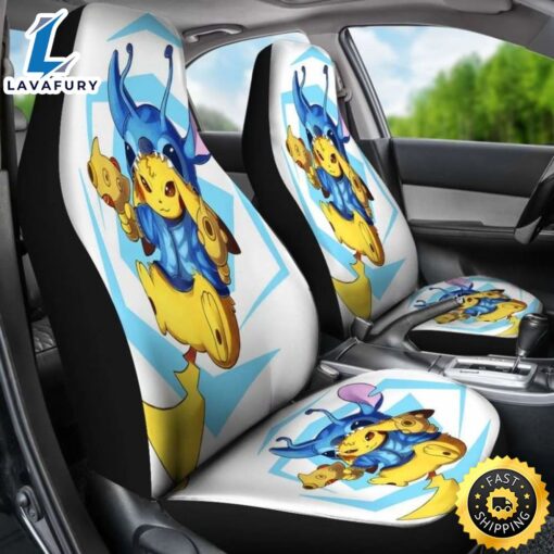 Pikachu Stitch Fight Seat Covers