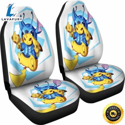 Pikachu Stitch Fight Seat Covers