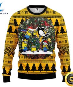 Pittsburgh Penguins Minion Christmas Ugly…