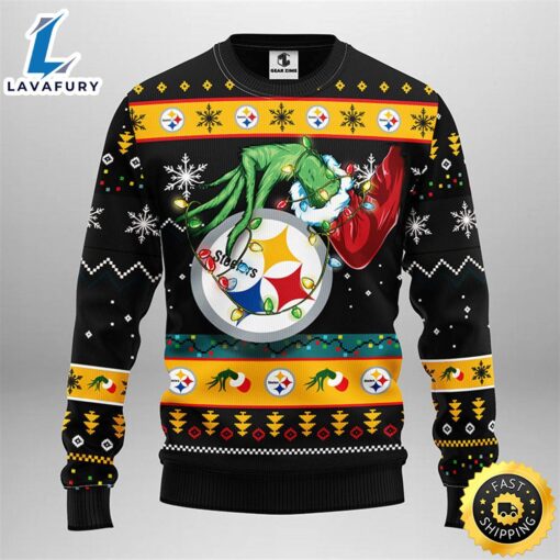 Pittsburgh Steelers Grinch Christmas Ugly Sweater