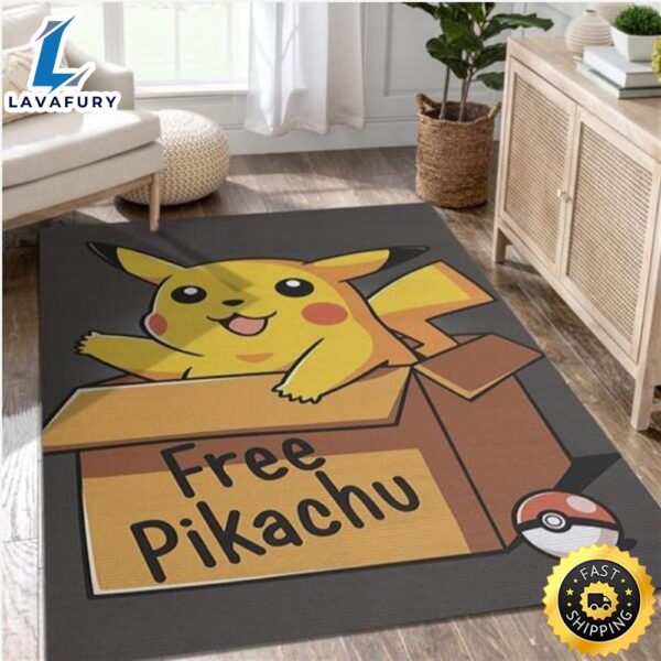 Pokemon Anime Free Pikachu Disney Area Rug Bedroom Us