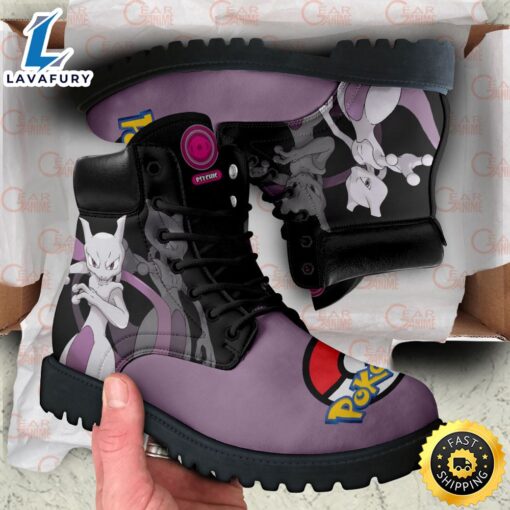 Pokemon Anime Mewtwo All-Season Boots Shoes