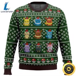 Pokemon Eevee Eeveelutions Ugly Christmas…