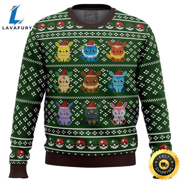 Pokemon Eevee Eeveelutions Ugly Christmas Sweater