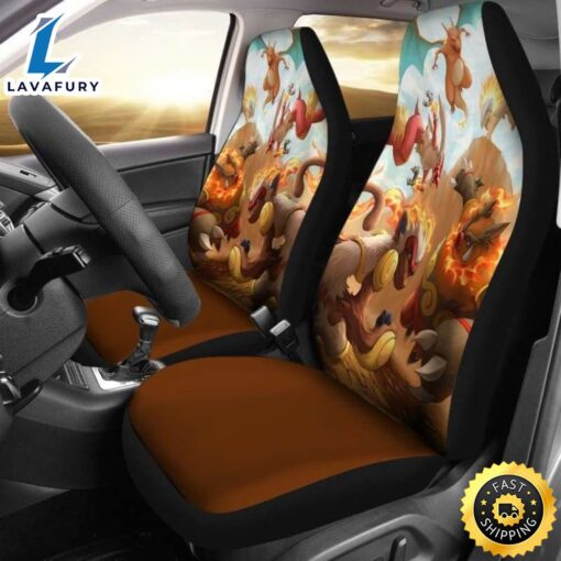 Pokemon Fire Car Seat Cover Universal