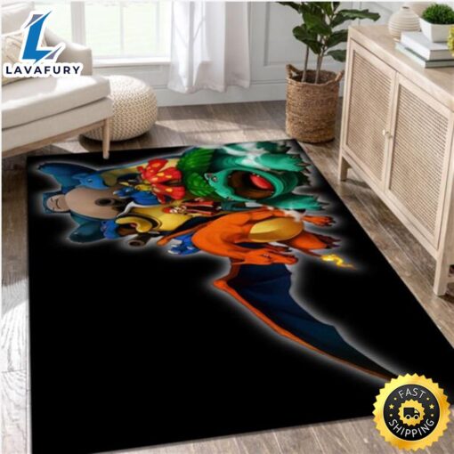 Pokemon Red And Blue Gaming Area Rug Area Rug