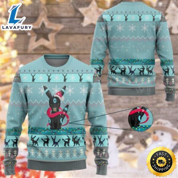 Pokemon Umbreon Ugly Christmas Sweater Gift For Fans