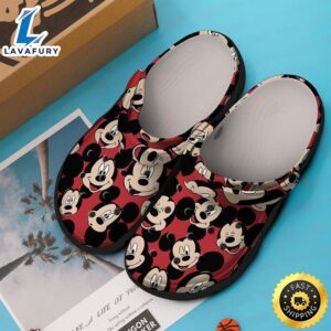 Red Mickey Mouse Crocband Clogs