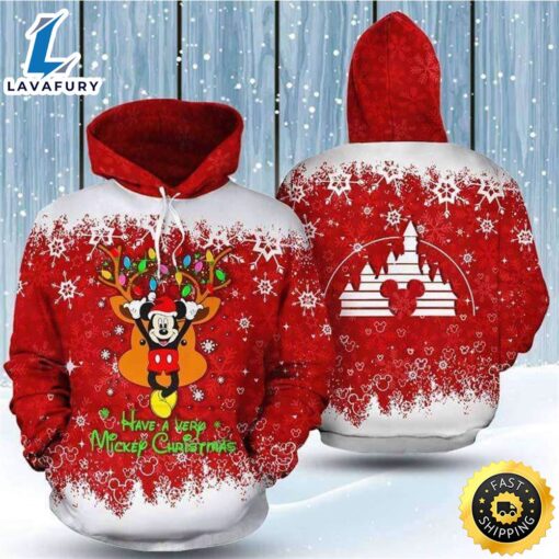 Reindeer Mickey Have A Mickey Christmas 3D Printed Hoodie