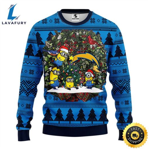 San Diego Chargers Minion Christmas Ugly Sweater