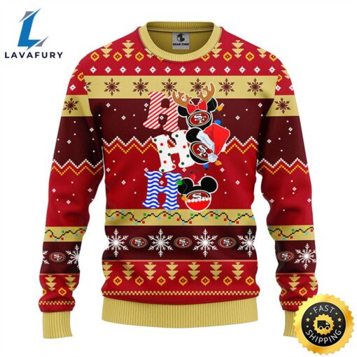 San Francisco 49ers HoHoHo Mickey Christmas Ugly Sweater