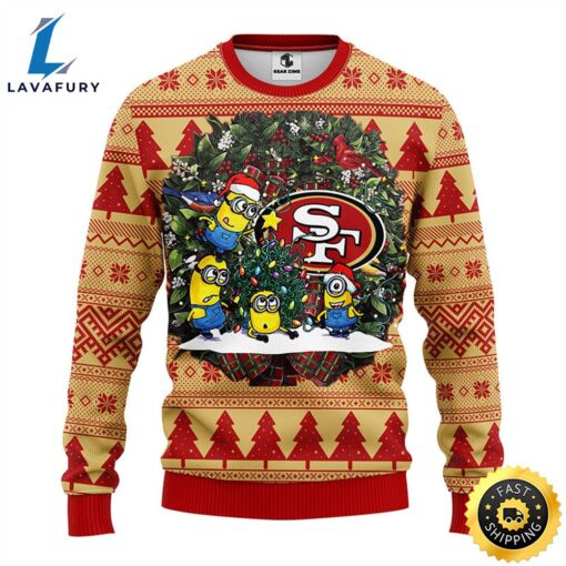 San Francisco 49ers Minion Christmas Ugly Sweater