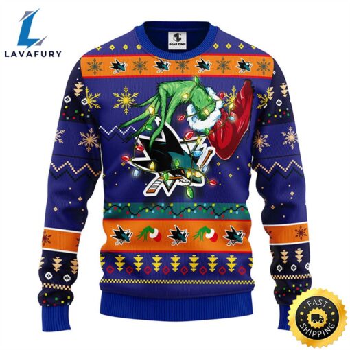 San Jose Sharks Grinch Christmas Ugly Sweater