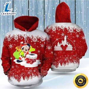 Santa Mickey 3D Printed Hoodie