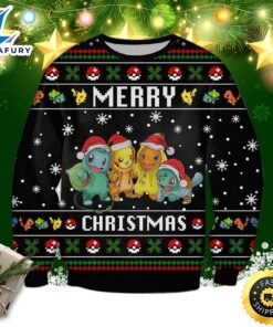 Santa Pokemon Ugly Sweater