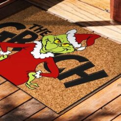 Santa The Grinch Christmas Doormat…