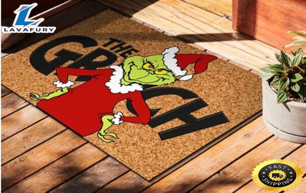 Santa The Grinch Christmas Doormat Floor Mat
